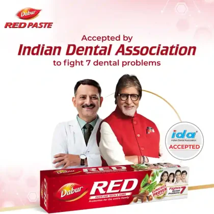 Indian Dabur Red Toothpaste - 100g each   | Fluoride Free | Helps in Bad Breath Treatment, Cavity Protection, Plaque Removal |For Whole Mouth Health| Power of 13 Potent Ayurvedic Herbs
