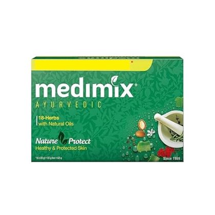 Ayurvedic Medimix Herbal Handmade Ayurvedic18 Herb Soap for Healthy and Clear Skin, 150 Gram