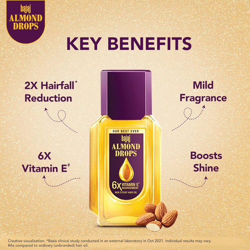 Indian Bajaj Almond Drop Hair  Oil 100 ML - Image 6