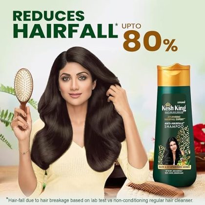 Kesh King Ayurvedic Anti-Hairfall Shampoo | Reduces hairfall | 21 Ayurvedic herbs | No Paraben & No Silicon | Enriched with Aloe Vera, Bhringraja & Amla | 200 ml